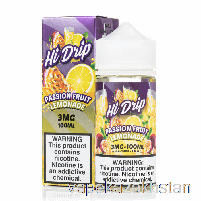 Vape Disposable Passion Fruit Lemonade - Hi-Drip E-Liquid - 100mL 3mg